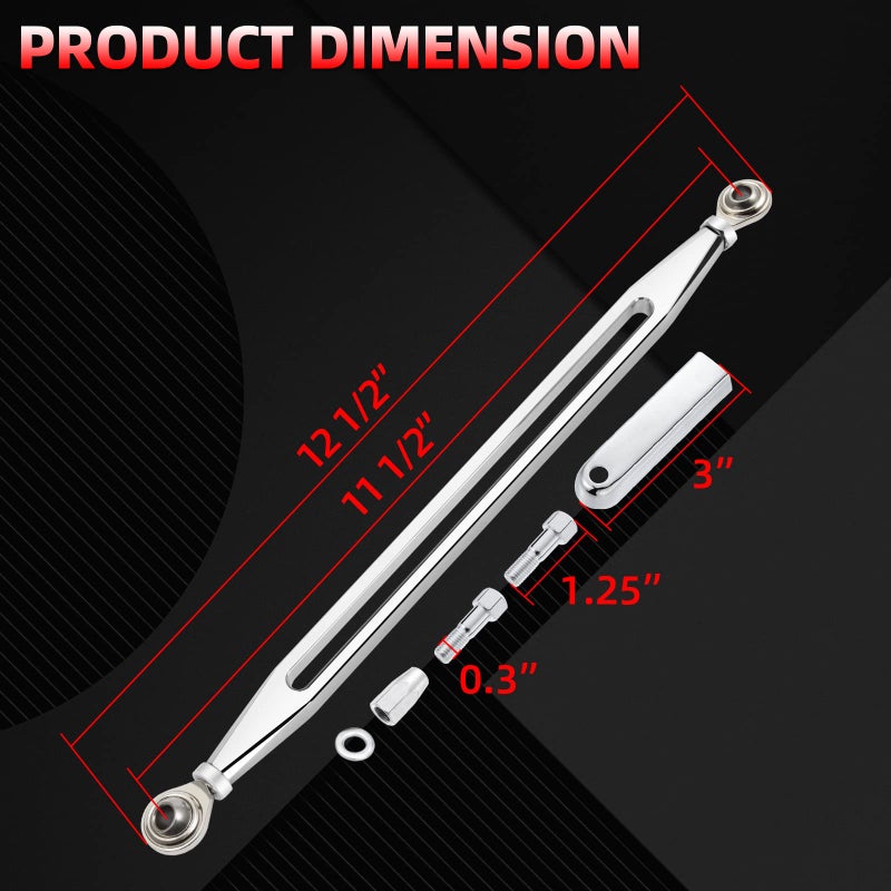 Amazicha Chrome Shift Linkage Compatible for Harley Softail Road King Electra Glide Street Glide Touring 1980-2024 - Image 3